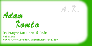 adam komlo business card
